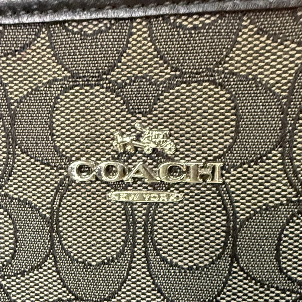 Coach Black and Brown Patterned Tote